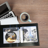 Pack Blu-Ray, 50 pochettes doubles Blu-Ray avec feutre, 2 classeurs