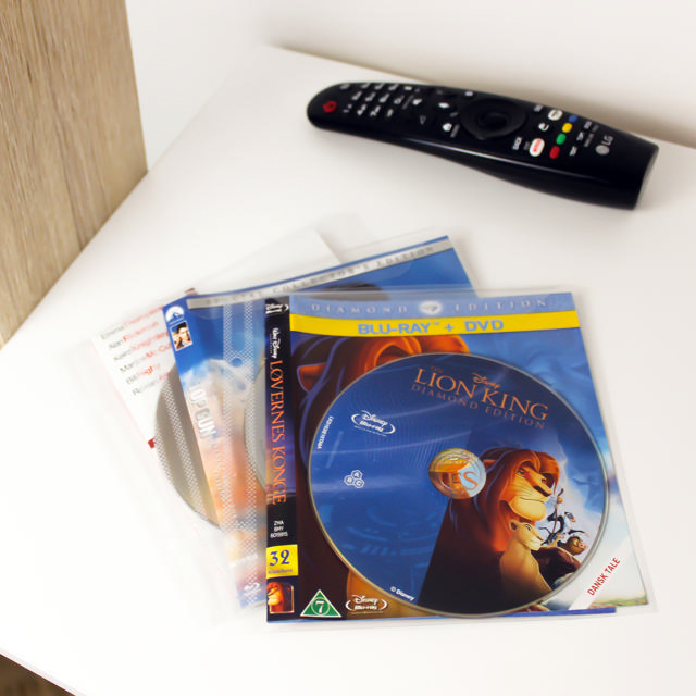 Pack Blu-Ray, 50 pochettes doubles Blu-Ray avec feutre, 2 classeurs