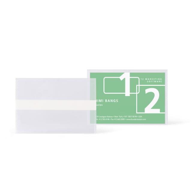 Porte-cartes de visite biodégradables avec bande autocollante, 95 x 60 mm