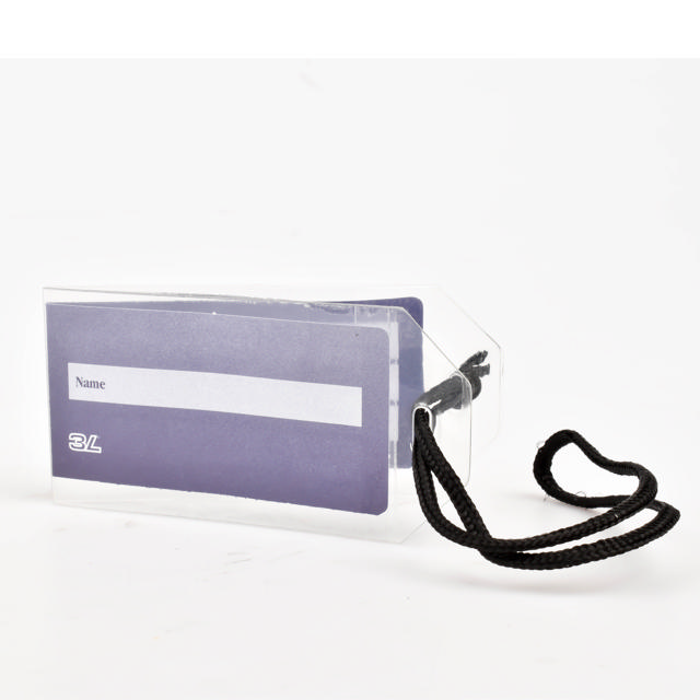 Etiquette à bagage plastifiable