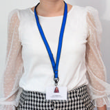 Badge plastifiable, avec clip, horizontal