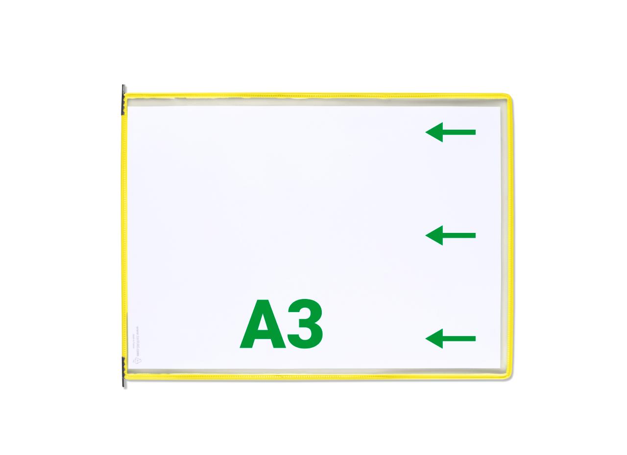 Poche à pivots Tarifold, A3, paysage, insertion côté droit