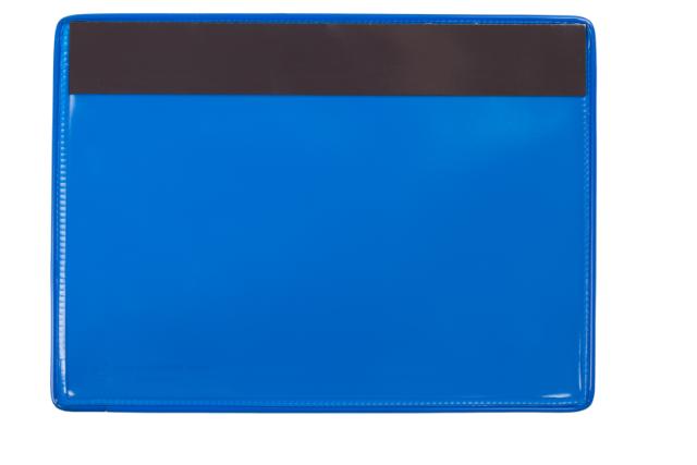 POCHETTE D’IDENTIFICATION RENFORCÉE - MAGNÉTIQUE - A4 - INSERTION LATÉRALE - BLEU