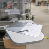 Porte-bloc à rabat, Aluminium, A4, Portrait