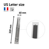 Support d’affichage 3 anneaux magnétique, aluminium, format lettre US