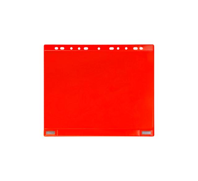 Pochette perforée magnétique - aimants néodyme -  recto/verso - A4 - paysage - rouge