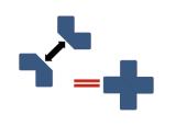 Symbole adhésif pour marquage au sol - forme L - bleu