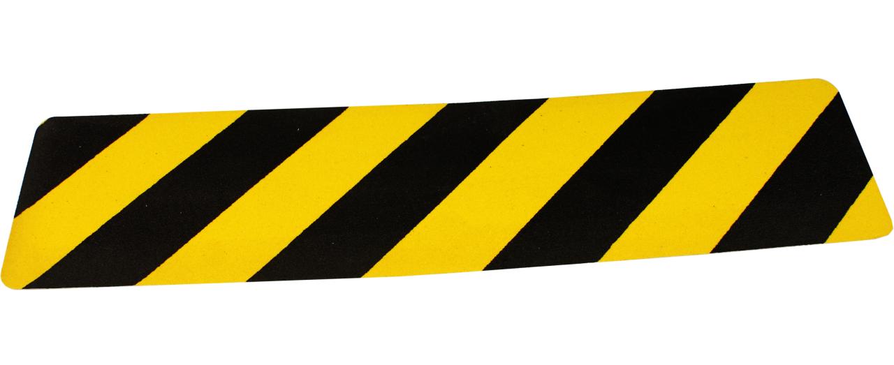 Bande adhésive antidérapante sécurité conformable - 150 x 610 mm – Jaune/noir