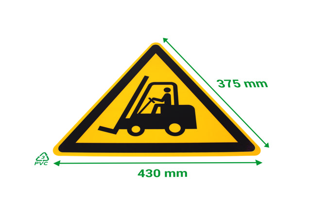 Pictogramme de sécurité adhésif, Attention chariots élévateurs