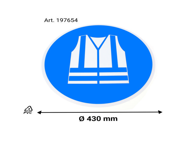 Pictogramme de sécurité adhésif, Gilet de sécurité à haute visibilité obligatoire