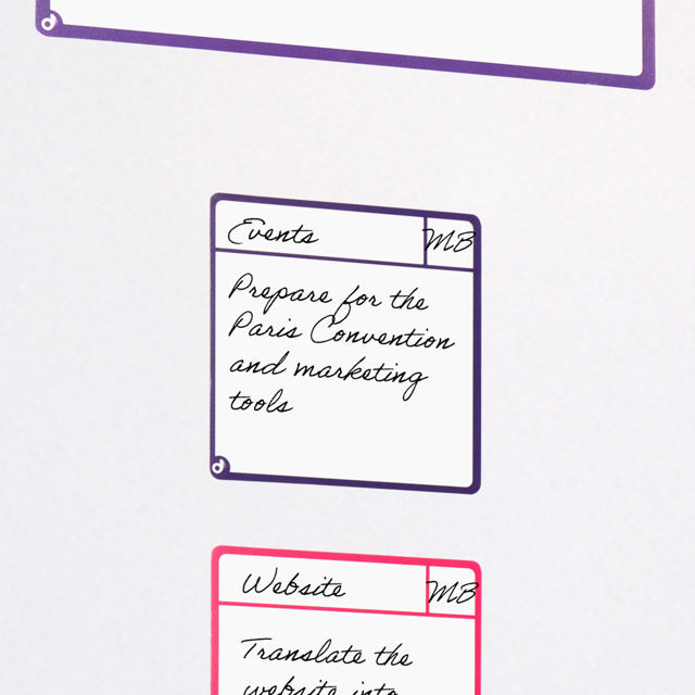 Cartes magnétiques pour tâches, S, 75 x 75 mm