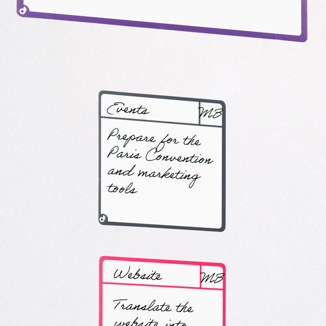 Cartes magnétiques pour tâches, S, 75 x 75 mm