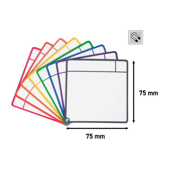Cartes magnétiques pour tâches, S, 75 x 75 mm