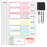 Kit cartes tâches magnétiques pour tableau Agile, 6 colonnes, cartes M