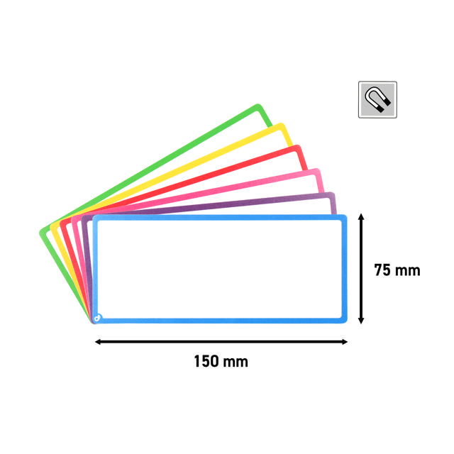 Kit cartes tâches magnétiques pour tableau Agile, 6 colonnes, cartes M