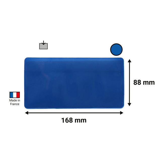 Porte-étiquette adhésif logistique 160 x 80 mm