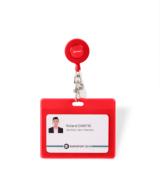 PORTE-BADGES SOUPLE - ROUGE