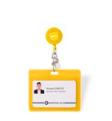 PORTE-BADGES SOUPLE - JAUNE