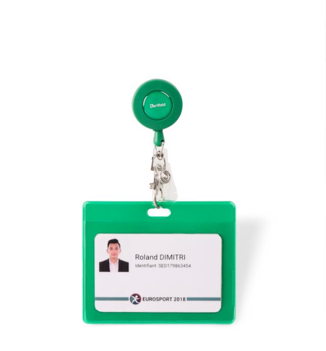 PORTE-BADGES SOUPLE - VERT