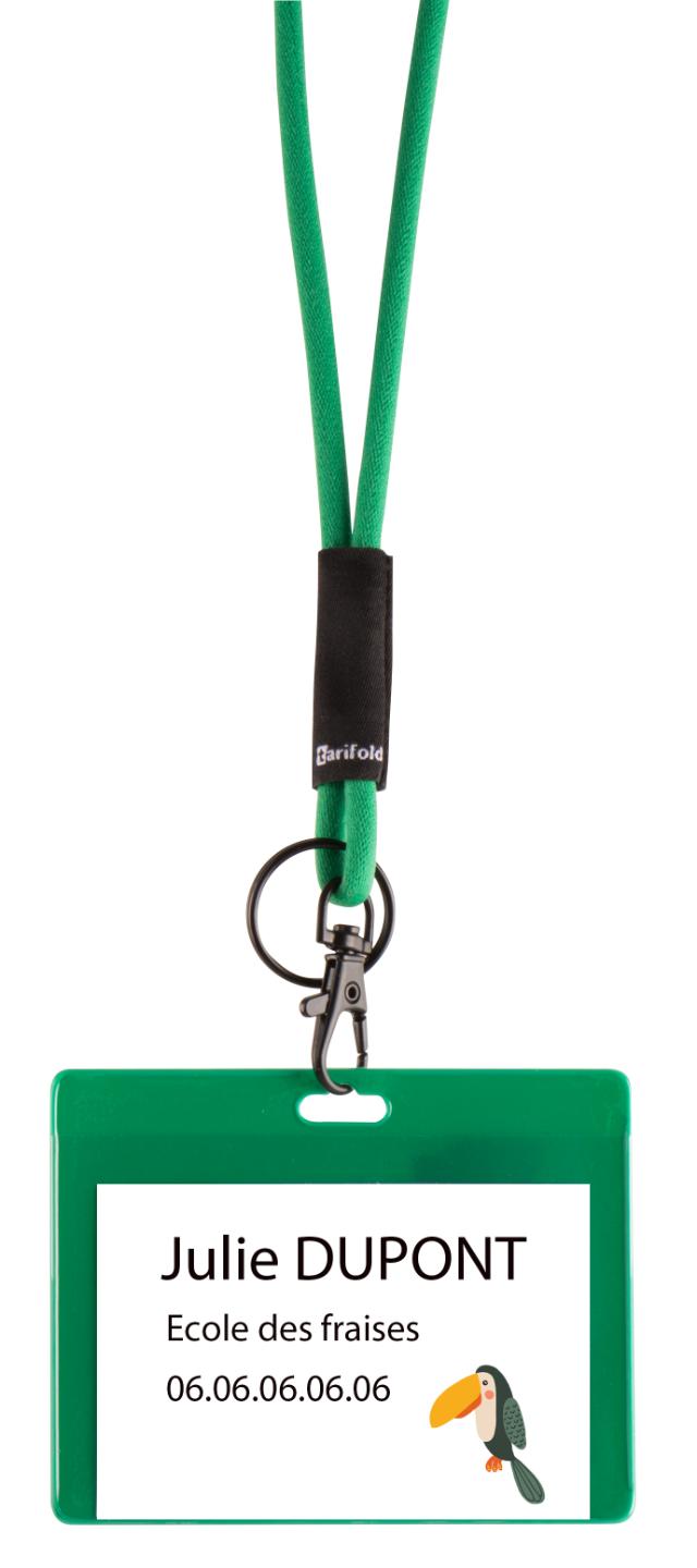 PORTE-BADGES SOUPLE - VERT