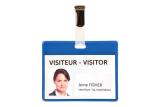 KITS BADGES VISITEURS - PVC - BLEU