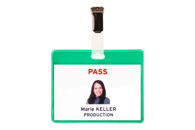 KITS BADGES VISITEURS - PVC - VERT