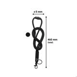Cordon rond Confort, avec mousqueton pivotant et anneau