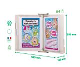 KIT MURAL MAGNETIQUE ANTIMICROBIEN STERIFOLD - A4 - 10 POCHES - BLANC