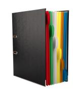 Classeur avec 12 chemises perforées à onglets Smartfolder, A4