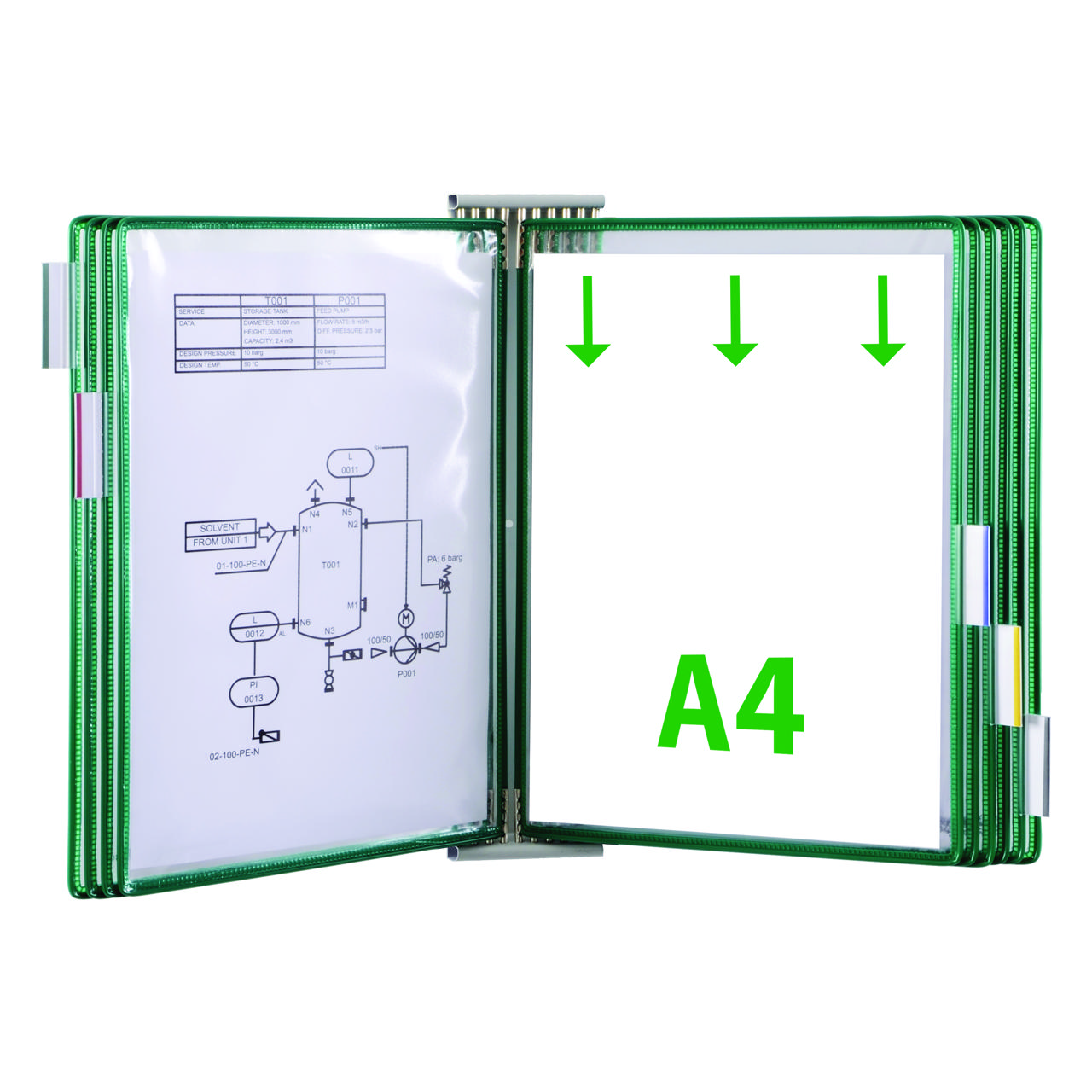 Kit d'extension pour système mural métal Tarifold, A4, 10 poches