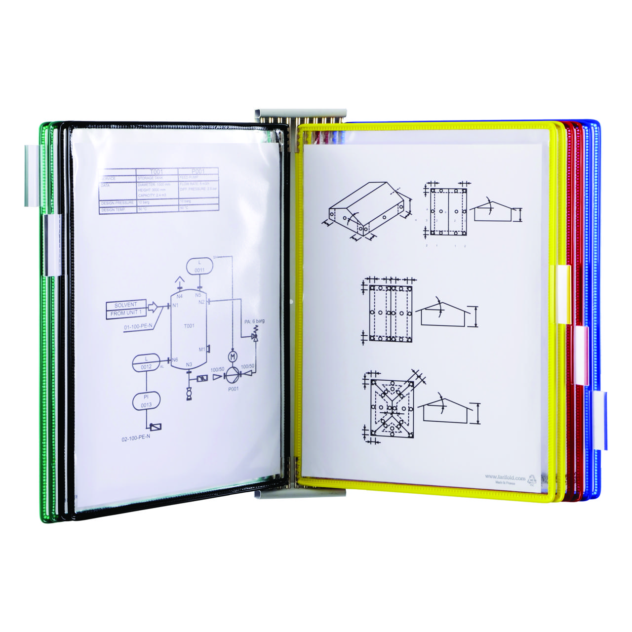 Kit d'extension pour système mural métal Tarifold, A4, 10 poches