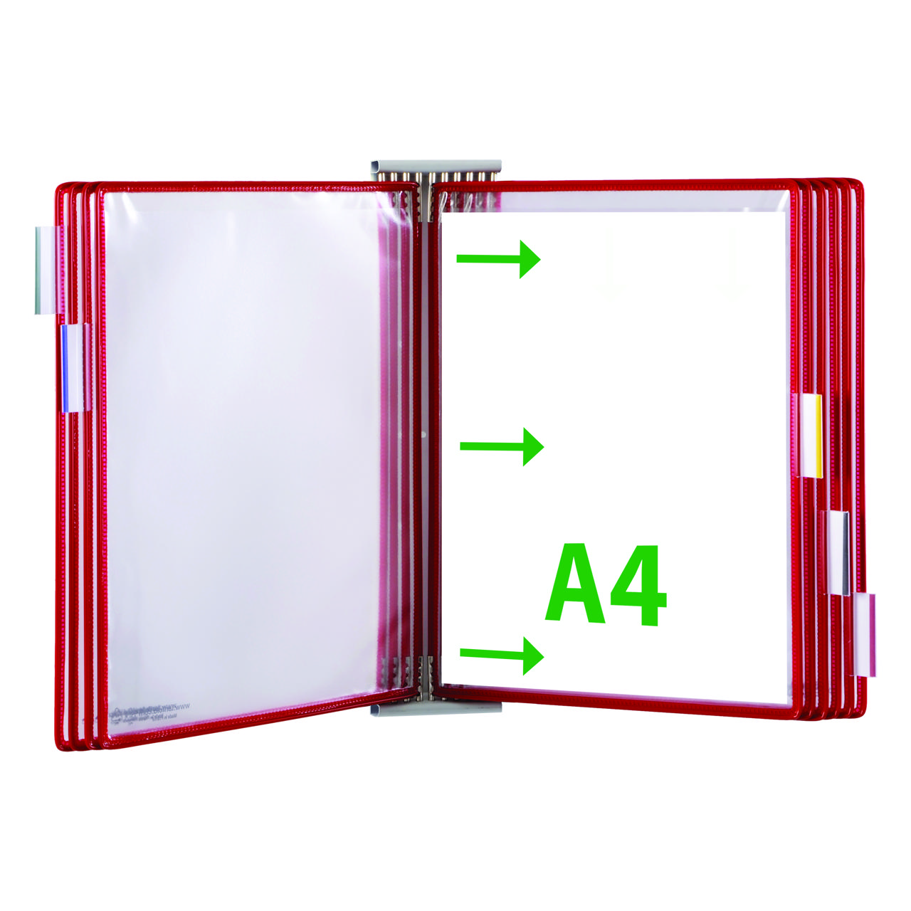 Kit d'extension pour système mural métal Tarifold, A4, 10 poches, insertion côté gauche