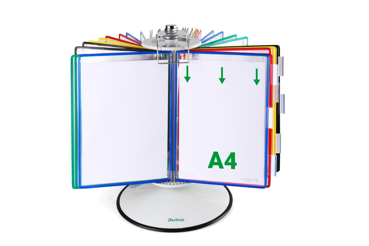 Système de présentation Rotor métal Tarifold, A4, 40 poches