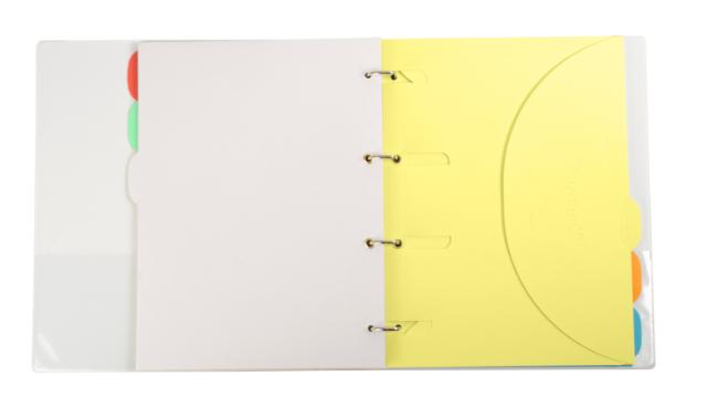 Classeur à personnaliser avec 6 chemises perforées à onglets Smartfolder, A4