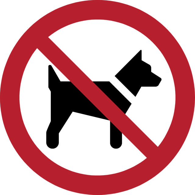 Panneau pictogramme Chien non admis,  Ø 300 mm