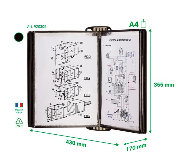 KIT MURAL PRO - A4 - 10 POCHES - NOIR