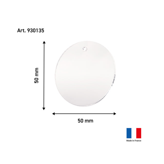 Disque acrylique personnalisable XS, 50 mm