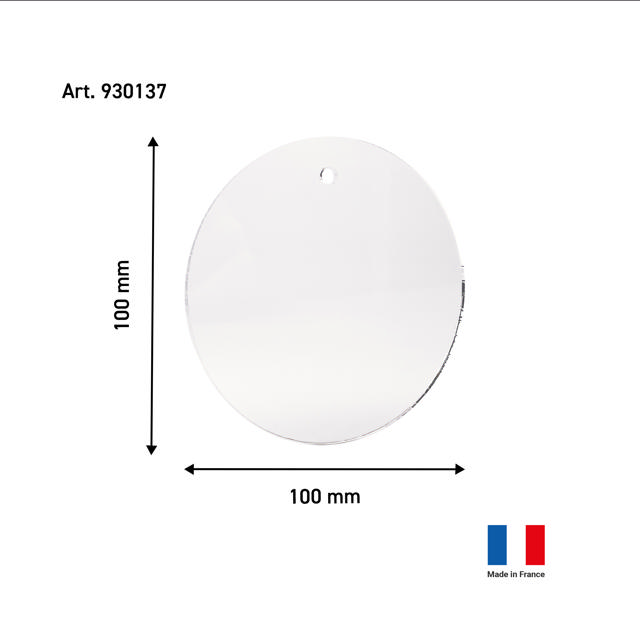 Disque acrylique personnalisable S, 100 mm