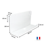 Tablette de chevet suspendue en acrylique, petite