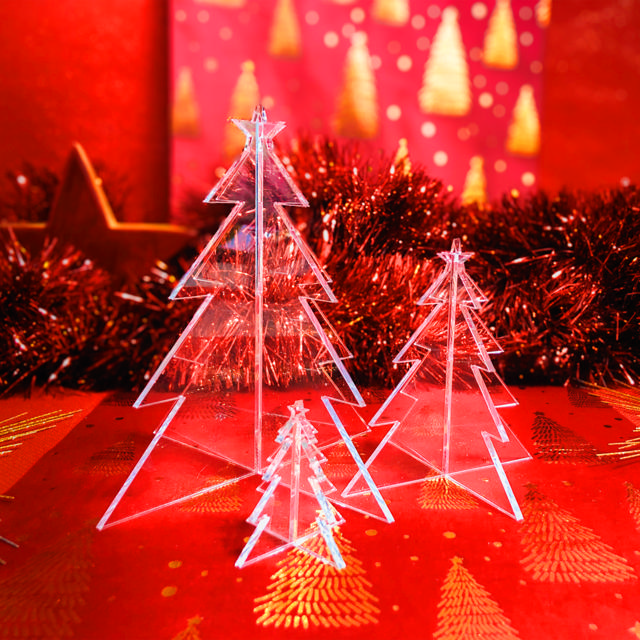 Lot de sapins de Noël en acrylique