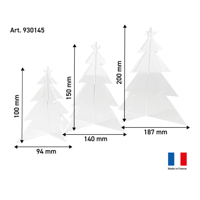 Lot de sapins de Noël en acrylique