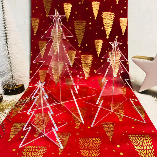 Lot de sapins de Noël en acrylique