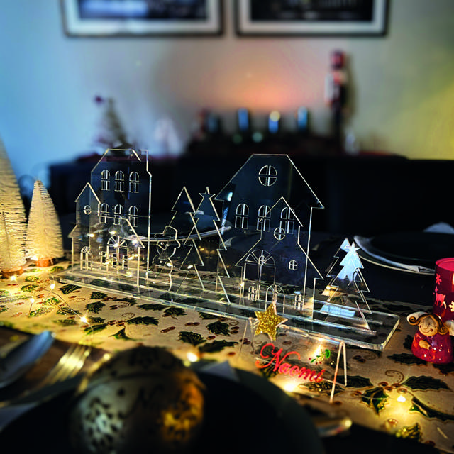 Village de Noël en acrylique