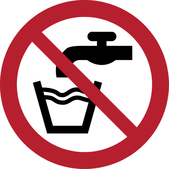 Panneau pictogramme Eau non potable