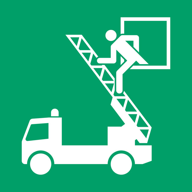 Panneau pictogramme Fenêtre de secours