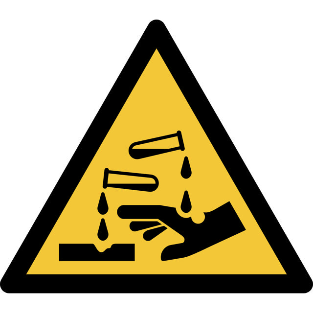Panneau pictogramme Danger substances corrosives