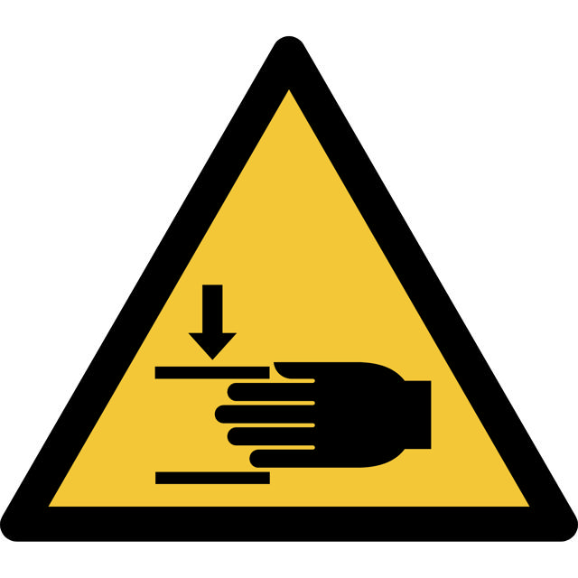 Panneau pictogramme Danger écrasement des mains