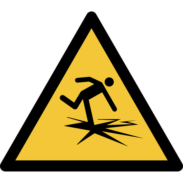 Panneau pictogramme Danger glace mince