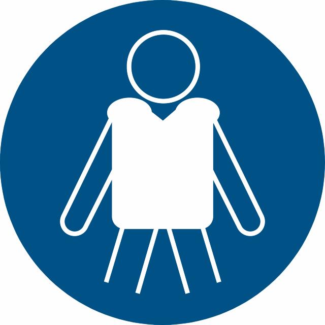 Panneau pictogramme Gilet de sauvetage obligatoire