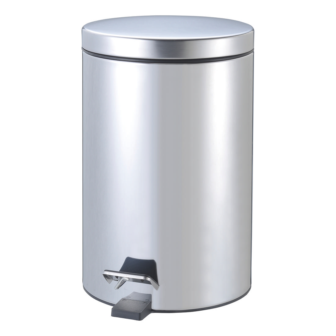 Poubelle à pédale en acier inoxydable, 12 L